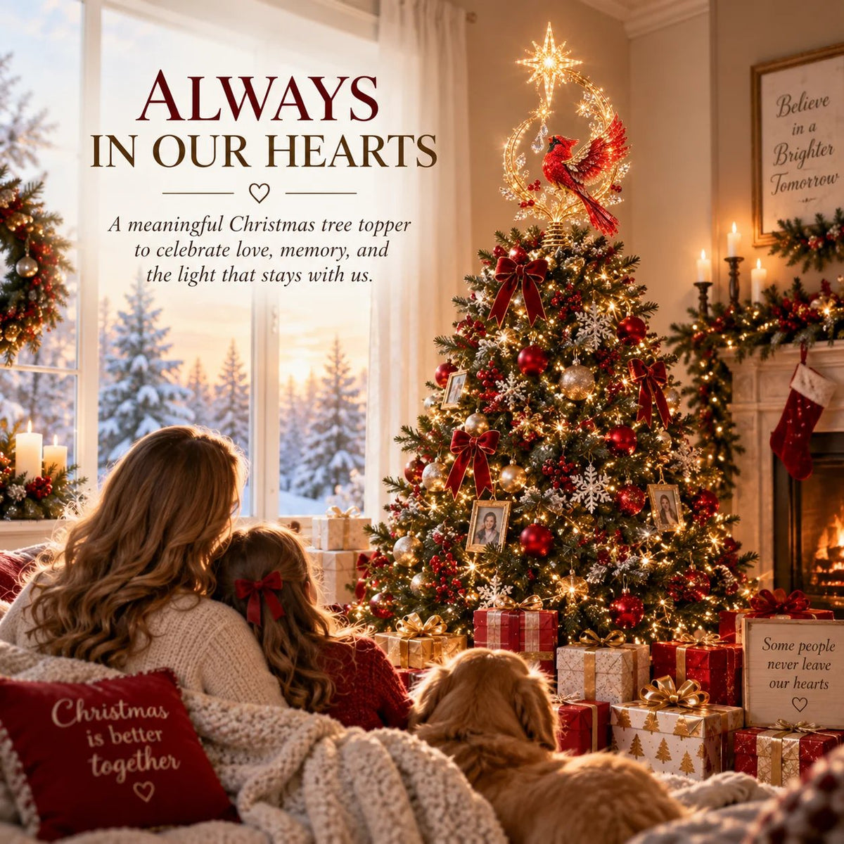 💯❤️‍🔥Cardinal Heaven’s Light Tree Topper