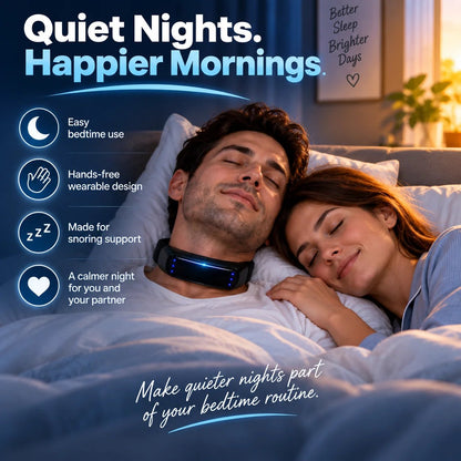 🌙 HOT SALE | Snoring Support Neck Wearable – Lightweight Hands-Free Bedtime Device for Quieter Night Routines