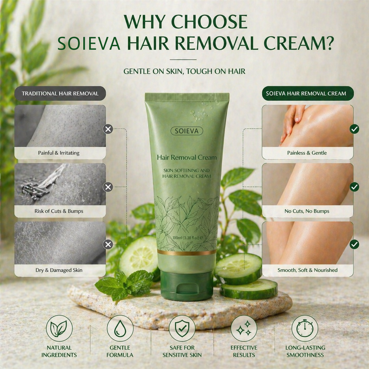 Hair Removal Cream for All Women & Men