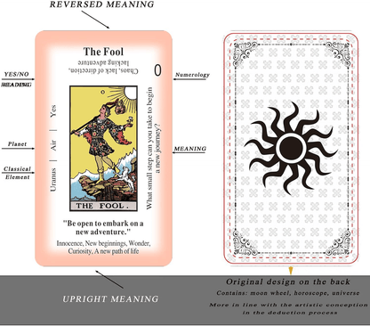 🔮Tarot Learning Set💜beginner friendly Divination Tools📔Essential Tarot Kit for Beginners✨