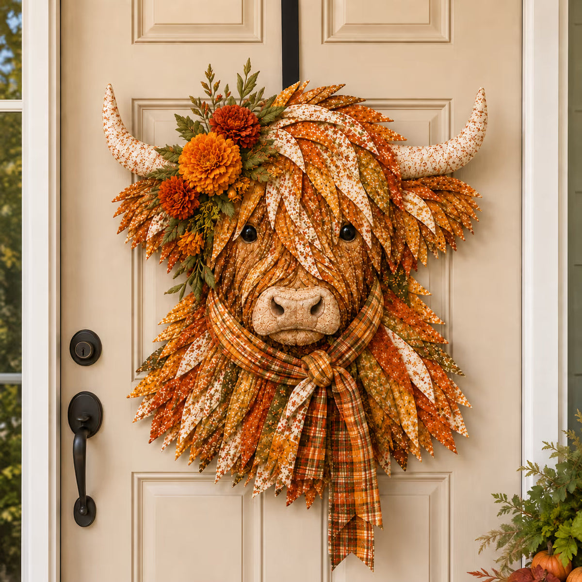 🔥 🐮 DIY Highland Cow 3D Fabric Art Kit with Beautiful Birth Flower Design 🌸✨