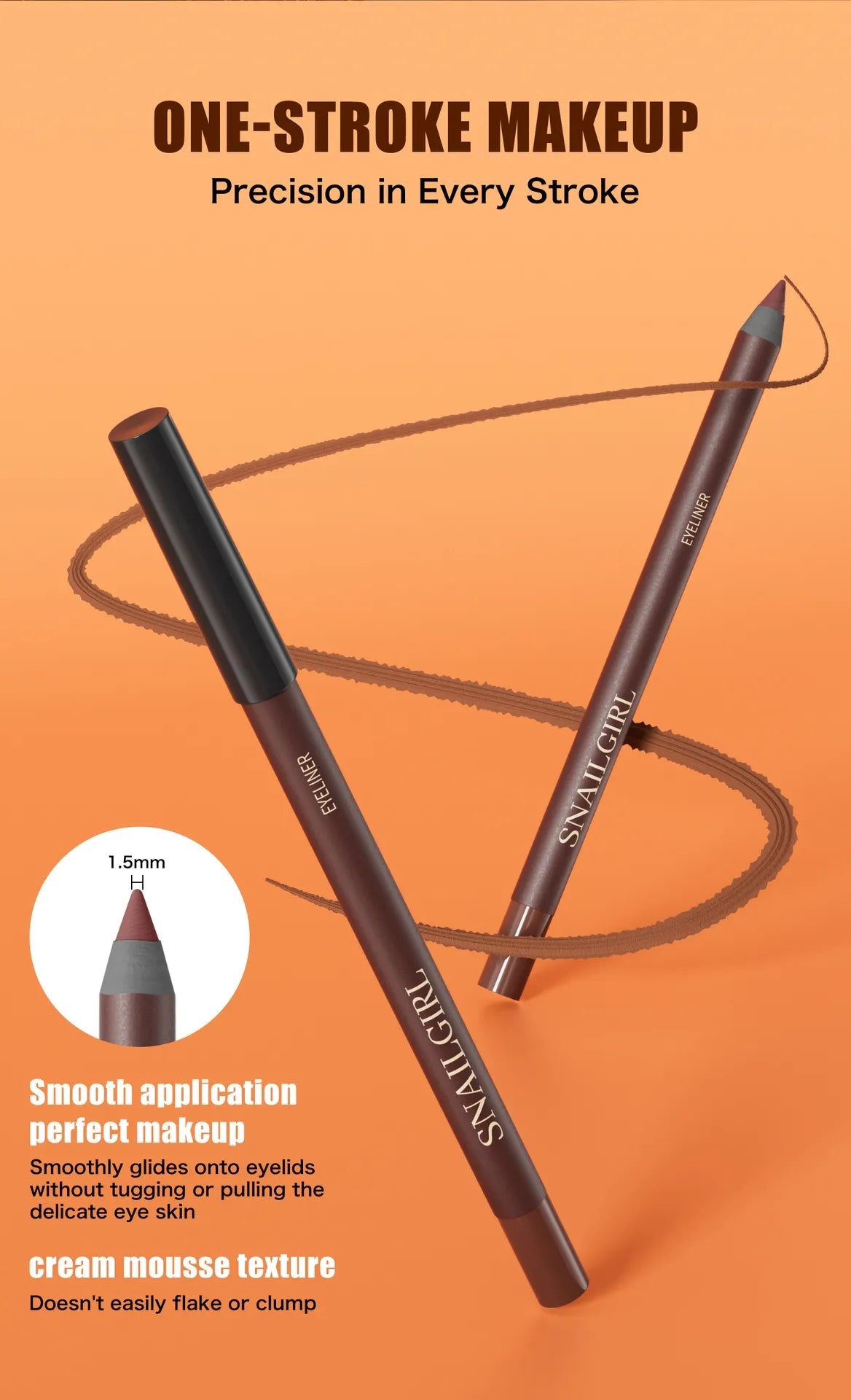 ✨7 Colors Eyeliner Pencil,24 Hour Waterproof Smudge-Proof Eye Liner Pencil