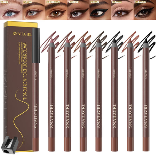 ✨7 Colors Eyeliner Pencil,24 Hour Waterproof Smudge-Proof Eye Liner Pencil