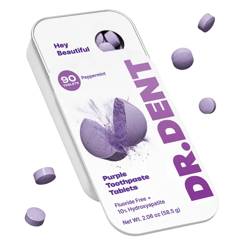 🔥😍BUY 1 GET 1 FREE-Purple Toothpaste Tablets With Hydroxyapatite & PAP🦷