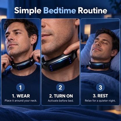 🌙 HOT SALE | Snoring Support Neck Wearable – Lightweight Hands-Free Bedtime Device for Quieter Night Routines