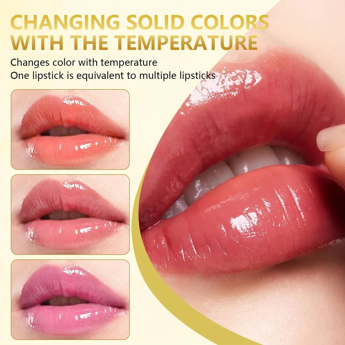Transferproof Color-Changing Lipstick💄Crystal Clear Color Alchemy 💋 Auto-Tints on Contact!