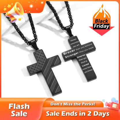 ⚡🎉Flag Cross Necklace,Best Gifts