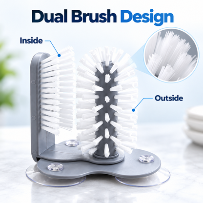 🧼 360° EasyClean Cup & Glass Brush