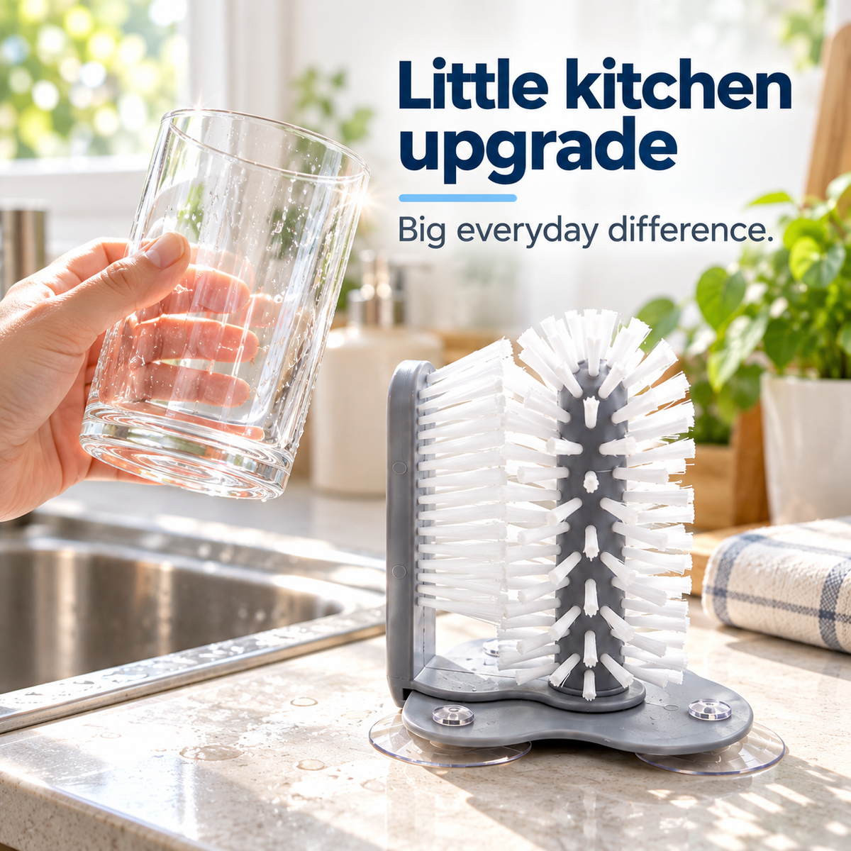 🧼 360° EasyClean Cup & Glass Brush