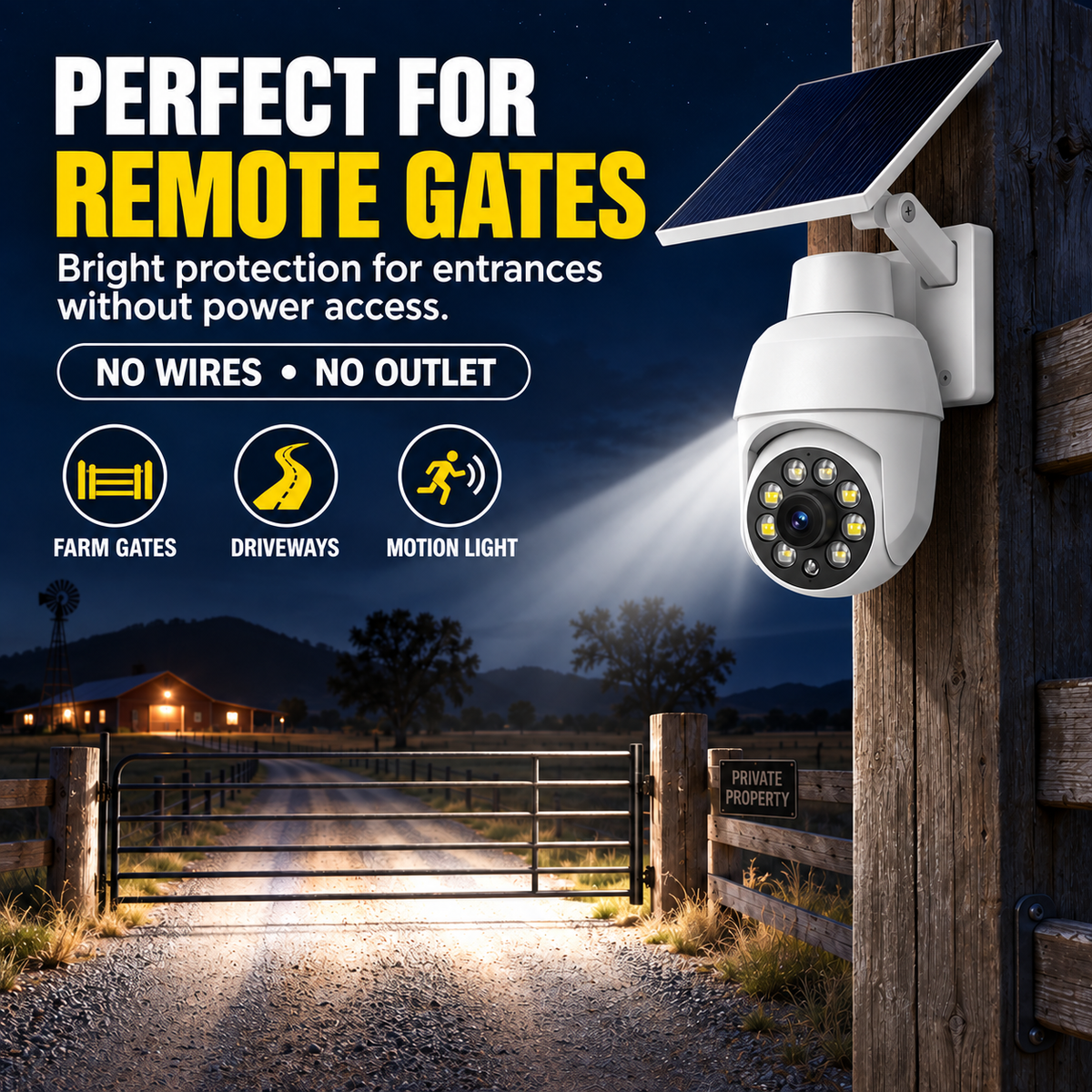 ⏰Final 6 Hours Sale 54% OFF🔥🔥 - Solar-Powered Simulated Surveillance Camera Street Light