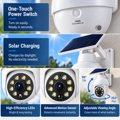 ⏰Final 6 Hours Sale 54% OFF🔥🔥 - Solar-Powered Simulated Surveillance Camera Street Light