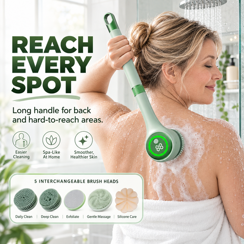 🚿 5-in-1 Electric Body Scrubber — Effortless Deep Cleaning ✨ 🚚 FREE SHIPPING