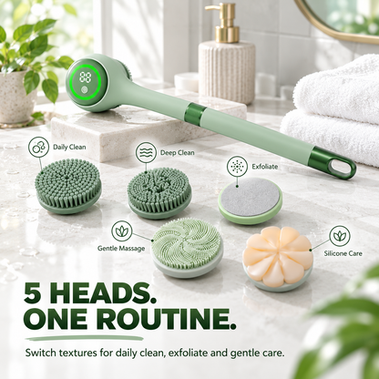 🚿 5-in-1 Electric Body Scrubber — Effortless Deep Cleaning ✨ 🚚 FREE SHIPPING