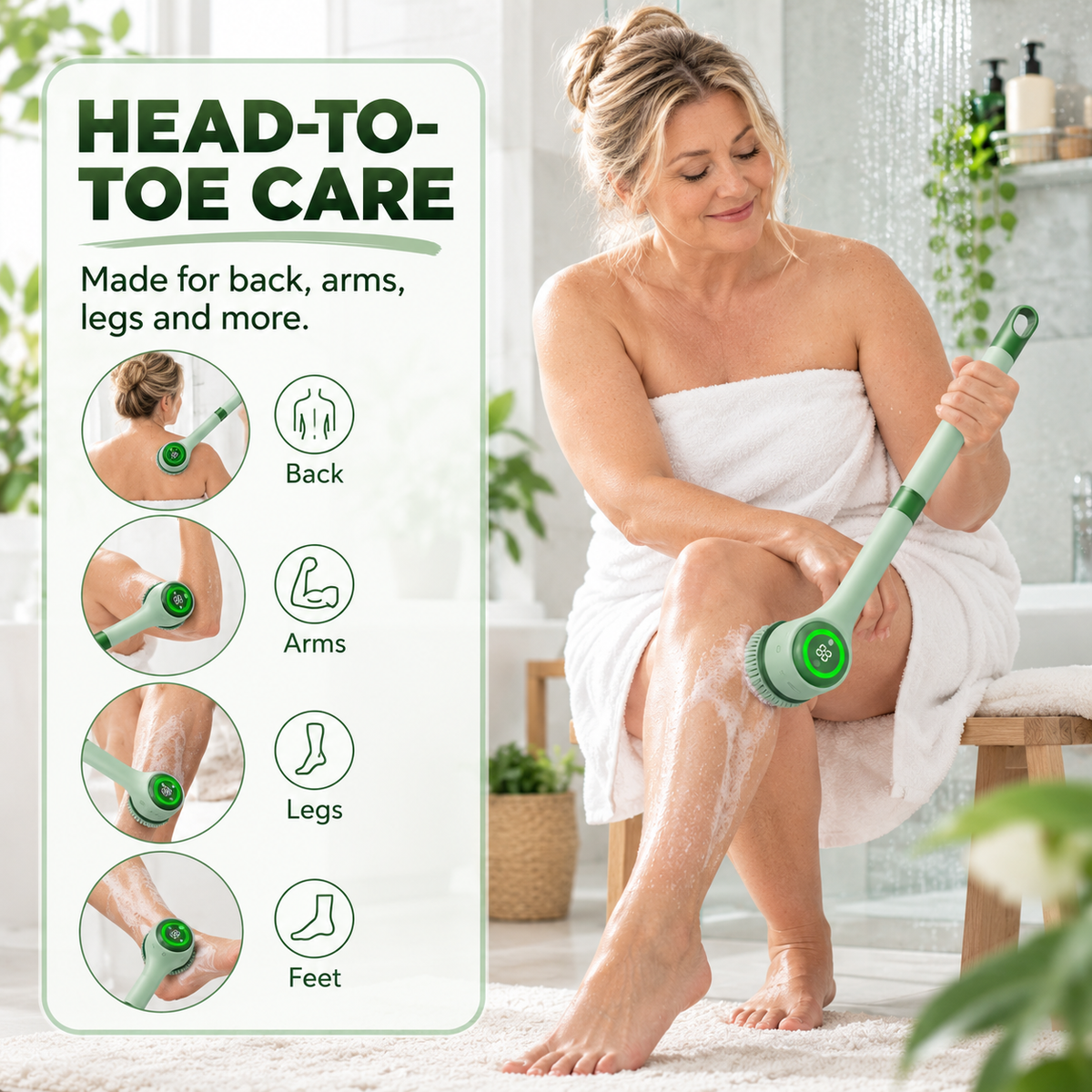🚿 5-in-1 Electric Body Scrubber — Effortless Deep Cleaning ✨ 🚚 FREE SHIPPING