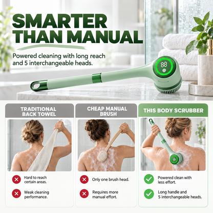 🚿 5-in-1 Electric Body Scrubber — Effortless Deep Cleaning ✨ 🚚 FREE SHIPPING