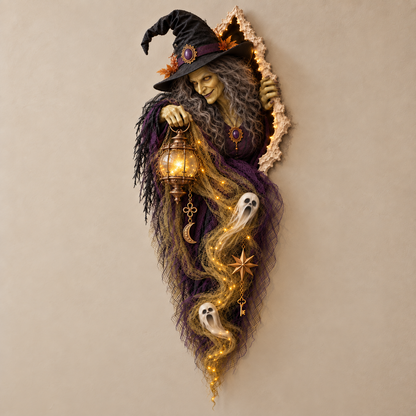 🎃 Halloween Hot Sale – 55% OFF | Enchanted Witch Wall Light™
