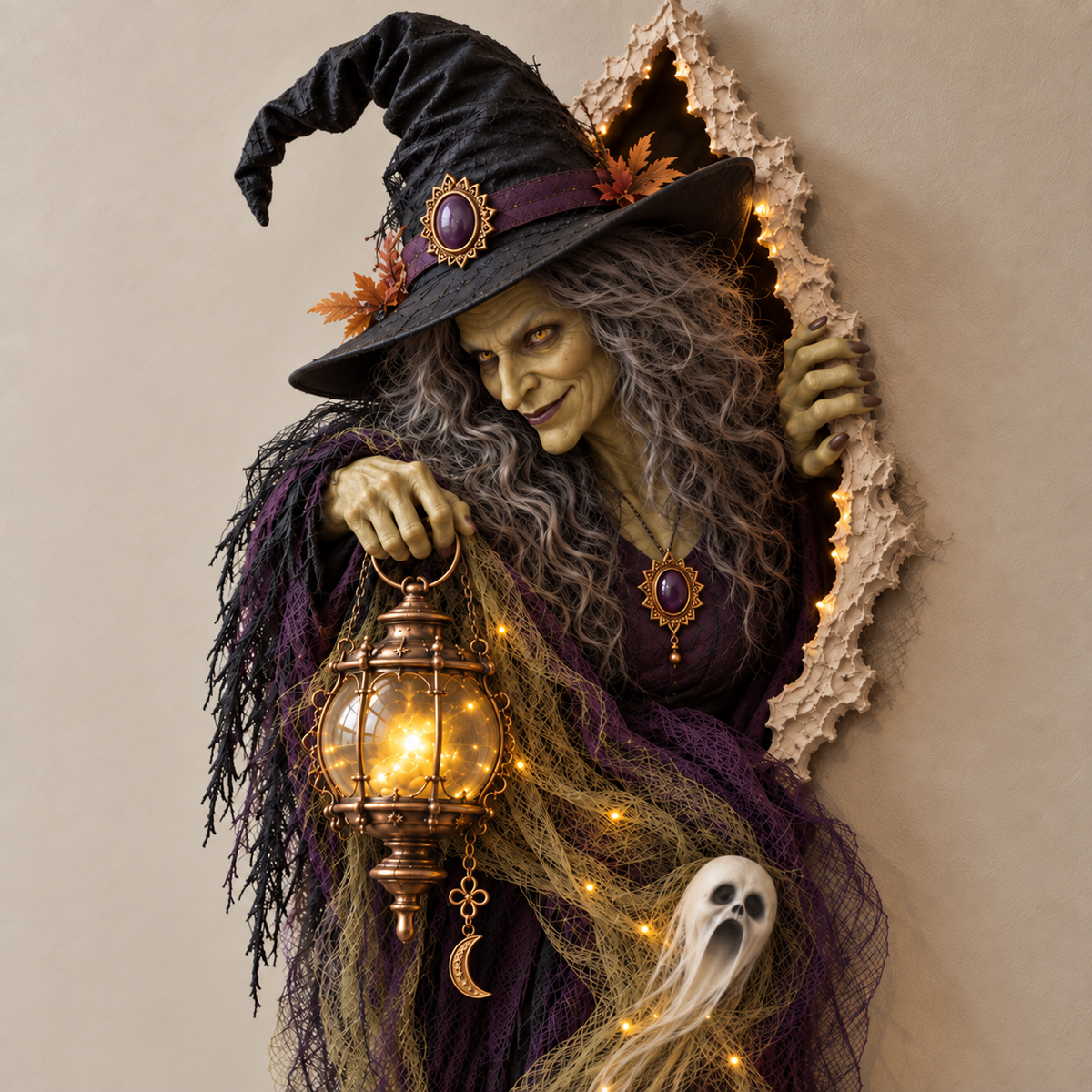 🎃 Halloween Hot Sale – 55% OFF | Enchanted Witch Wall Light™