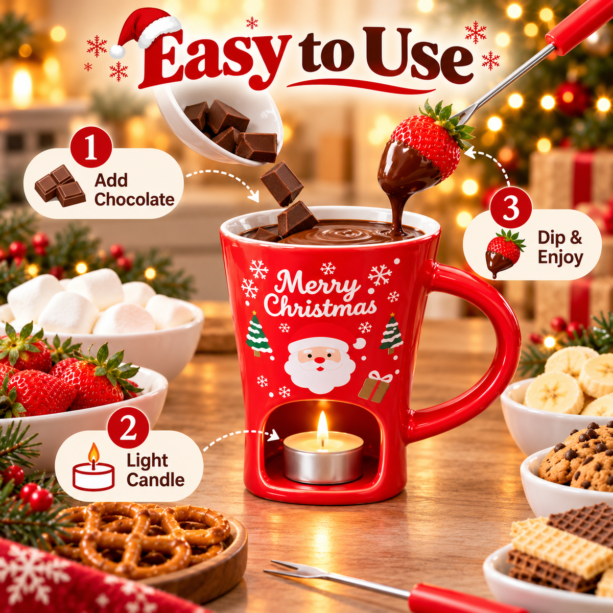 ✨Santa Chocolate Fondue Mug🎅