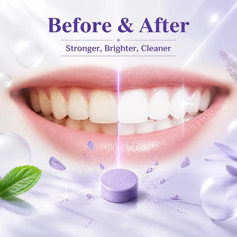 🔥😍BUY 1 GET 1 FREE-Purple Toothpaste Tablets With Hydroxyapatite & PAP🦷