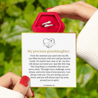 💕 Granddaughter Hug Ring
