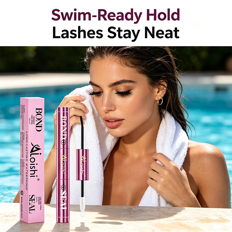 2 in 1 Bond & Seal Eyelash Adhesive, Black/White Waterproof Gentle Lightweight Strong Hold Glue🖤🤍