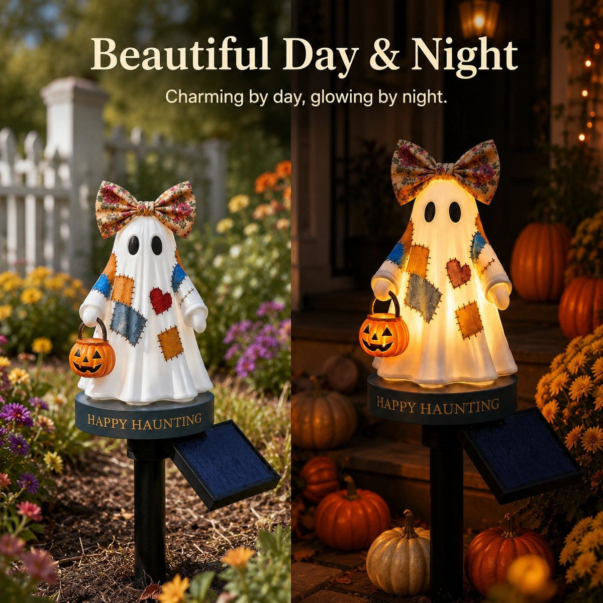 Solar Halloween Ghost Garden Stake Light