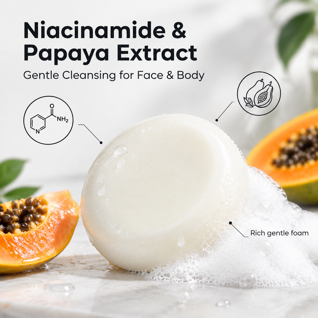 🛀Beauty Body Soap with Niacinamide and Papaya Extract