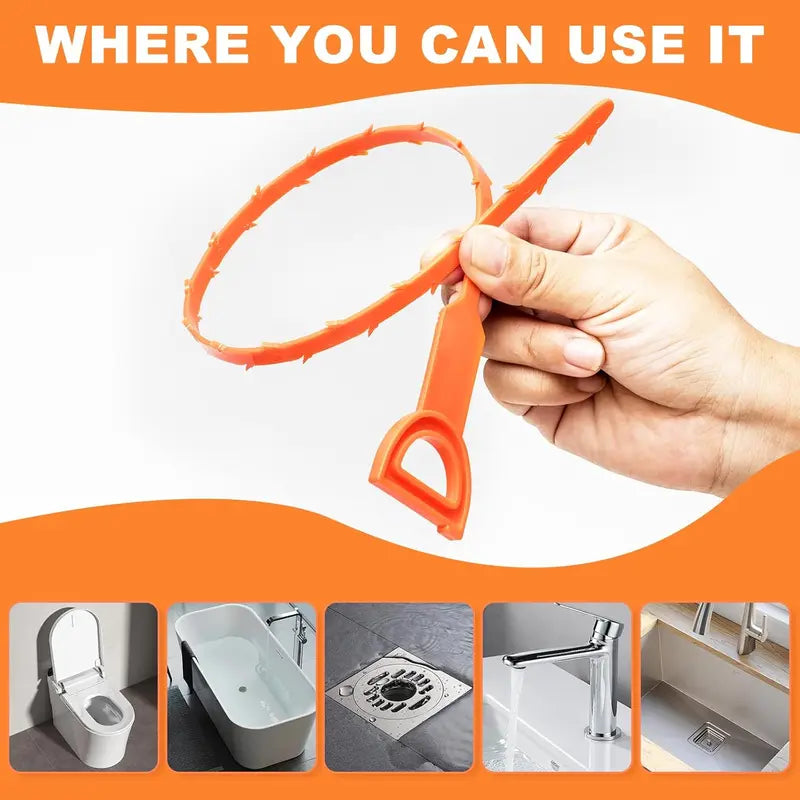 🛠️🛠️50% OFF NOW! 20.5‑inch Drain Snake – Flexible Durable Hair Clog Remover Tool, Quick Sink Tub Pipe Dredger, Reusable Drain Cleaner Stick for Bathroom Kitchen Sewer Blockages🛠️🛠️