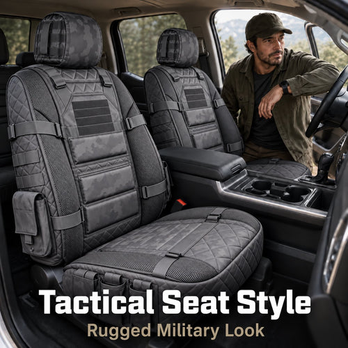 🎁🎁Free Shipping🎖️ Military‐Style Auto Seat Protectors|Universal Fit Heavy‐Duty Cushion For Long‐Drive Vehicle Owners