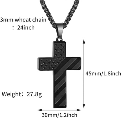⚡🎉Flag Cross Necklace,Best Gifts
