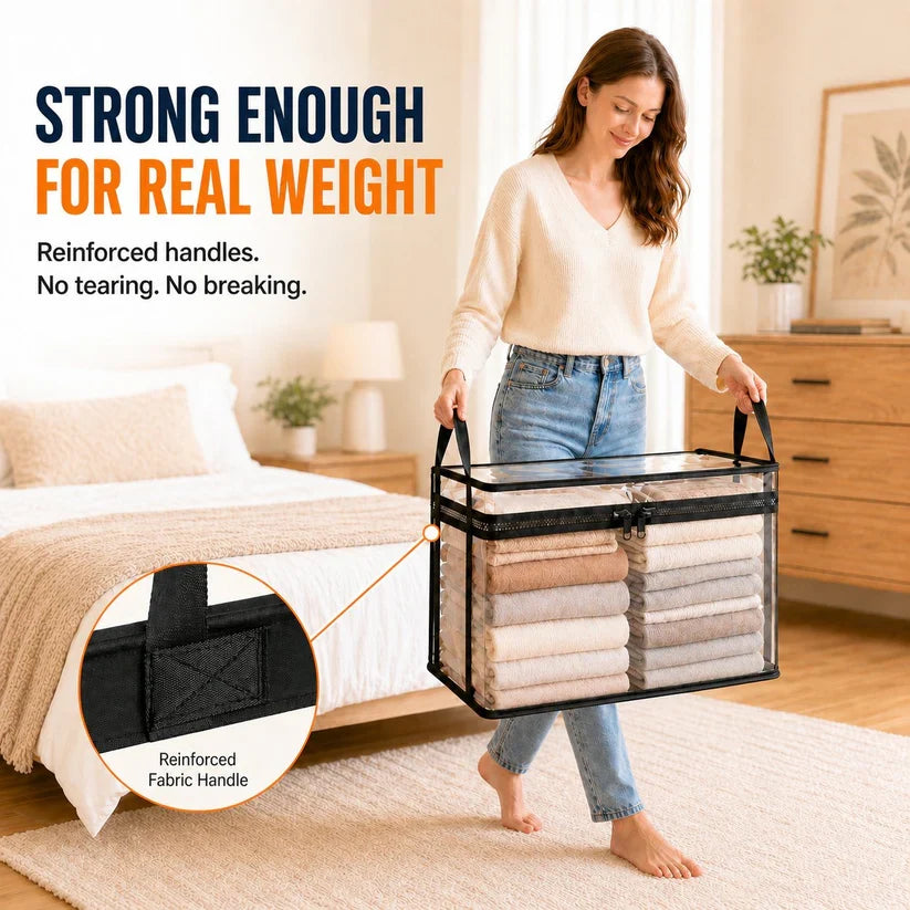 Hot Sale 75% OFF Large Heavy-Duty Thick Plastic Clear Storage Bag for Clothes, Moving & Storage
