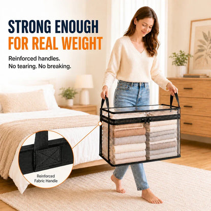 Hot Sale 75% OFF Large Heavy-Duty Thick Plastic Clear Storage Bag for Clothes, Moving & Storage