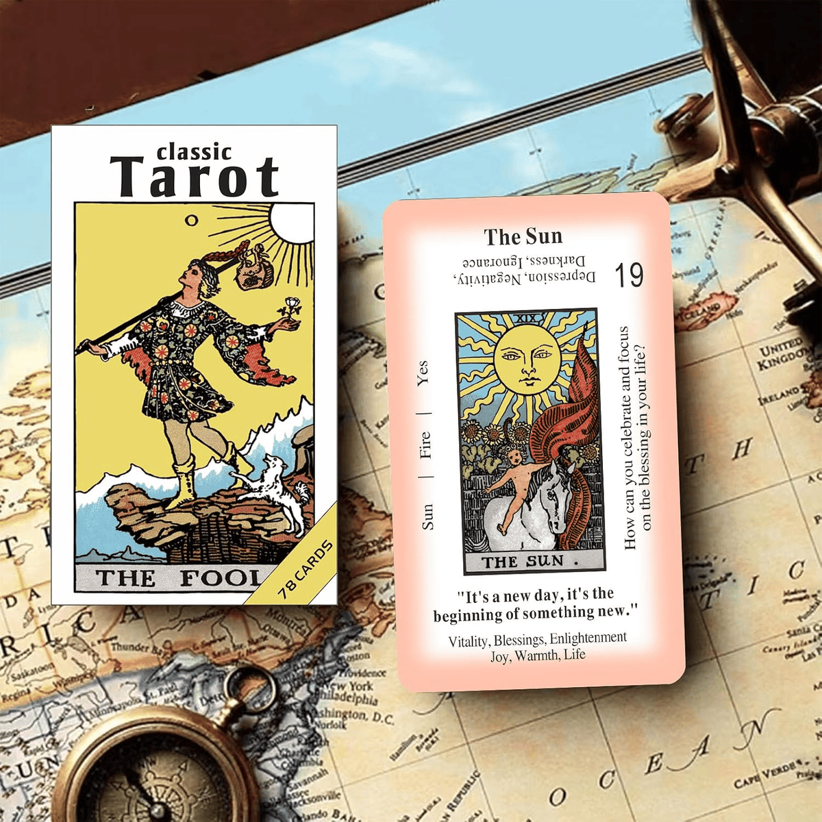 🔮Tarot Learning Set💜beginner friendly Divination Tools📔Essential Tarot Kit for Beginners✨