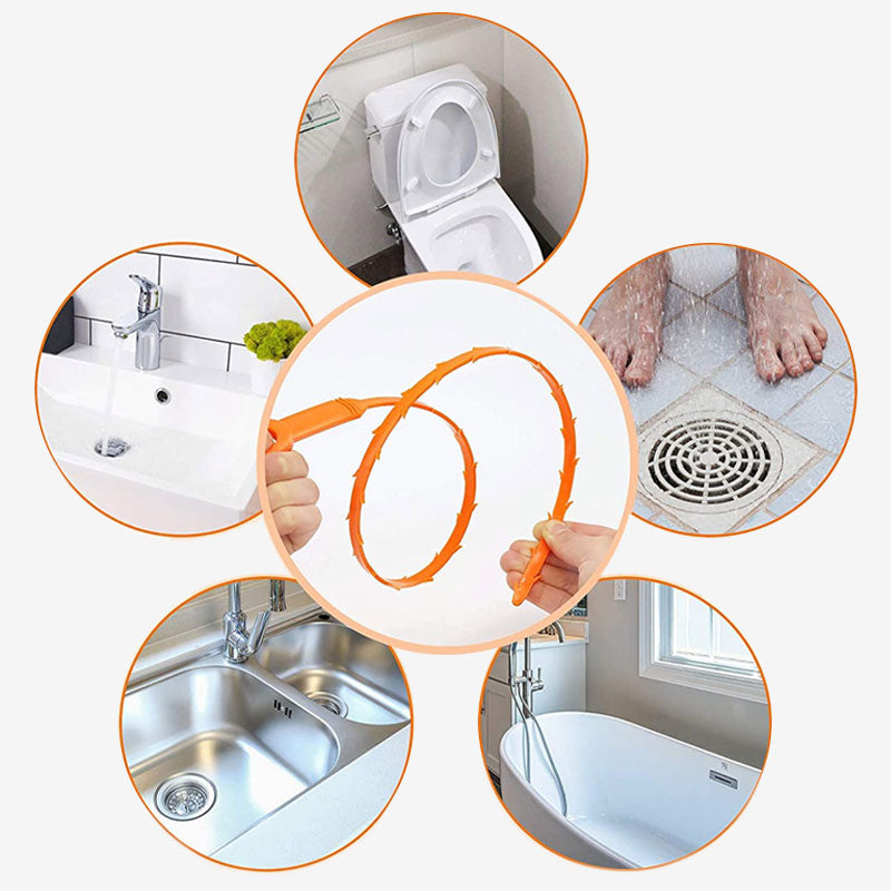 🛠️🛠️50% OFF NOW! 20.5‑inch Drain Snake – Flexible Durable Hair Clog Remover Tool, Quick Sink Tub Pipe Dredger, Reusable Drain Cleaner Stick for Bathroom Kitchen Sewer Blockages🛠️🛠️