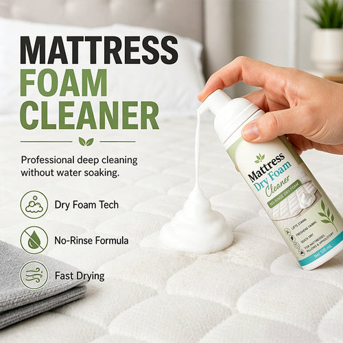 🔥 No-Rinse Mattress & Upholstery Foam Cleaner + FREE Sponge 🛏️🧽