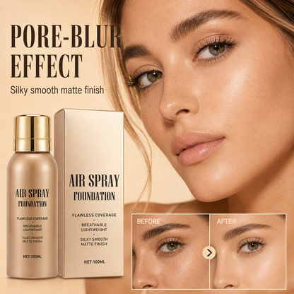 🥳2026 HOT SALE🥳💞50K+ SOLD! 💄✨ 50% OFF! Air Spray Foundation – flawless full coverage, waterproof & sweatproof. Lightweight formula won't clog pores or cake – just spray & blend for a smooth, natural glow that lasts all day! 💋💖
