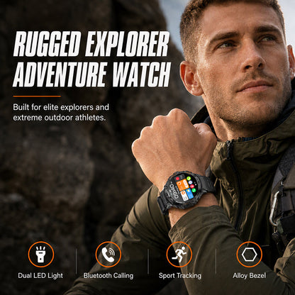 🔥 2026 New Outdoor Smartwatch — Built for Adventure! 🏔️🔦 FREE SHIPPING🚚