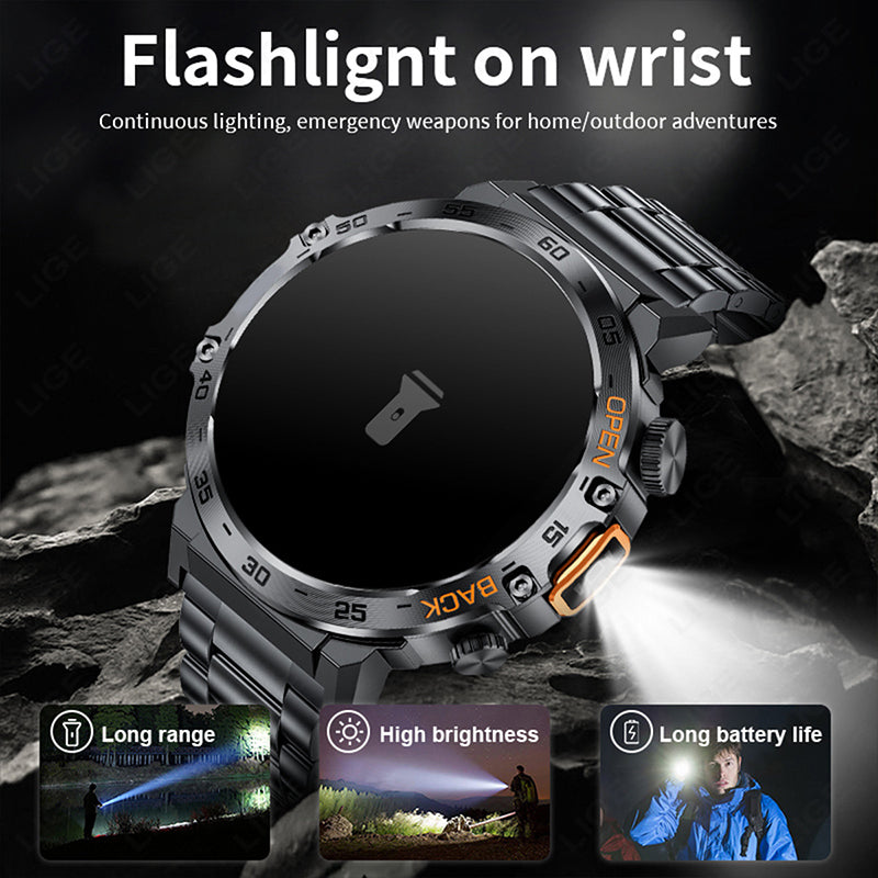 🔥 2026 New Outdoor Smartwatch — Built for Adventure! 🏔️🔦 FREE SHIPPING🚚