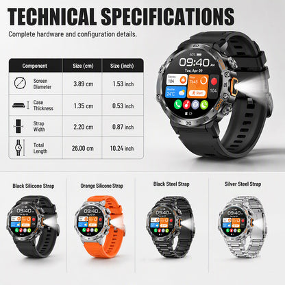 🔥 2026 New Outdoor Smartwatch — Built for Adventure! 🏔️🔦 FREE SHIPPING🚚