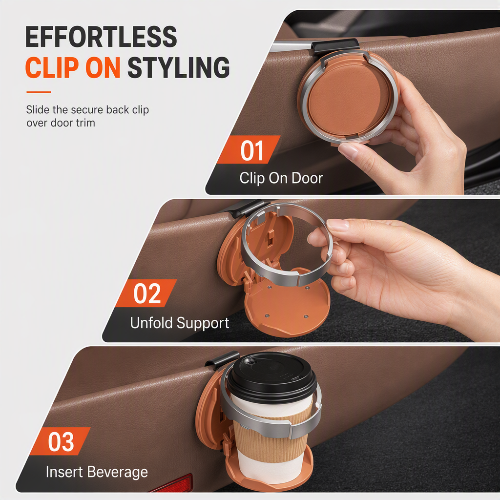 🎁 BUY 1 GET 1 FREE🎁 — Foldable Car Cup Holder | Space-Saving & Easy to Carry