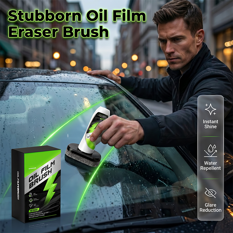 🚗 Car Glass Oil Film Cleaner Brush