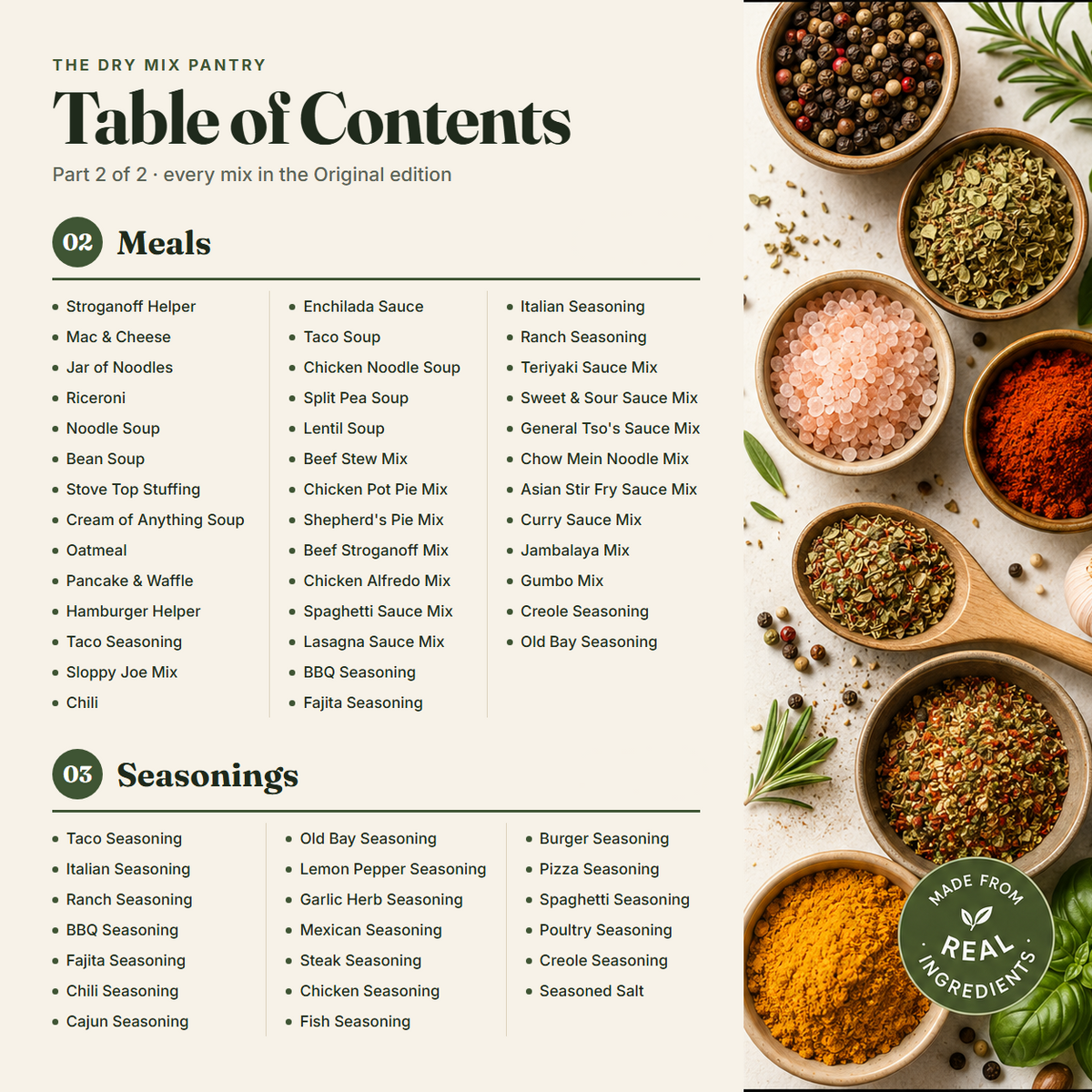 Dry Mix Pantry: Mix Recipes Cookbook
